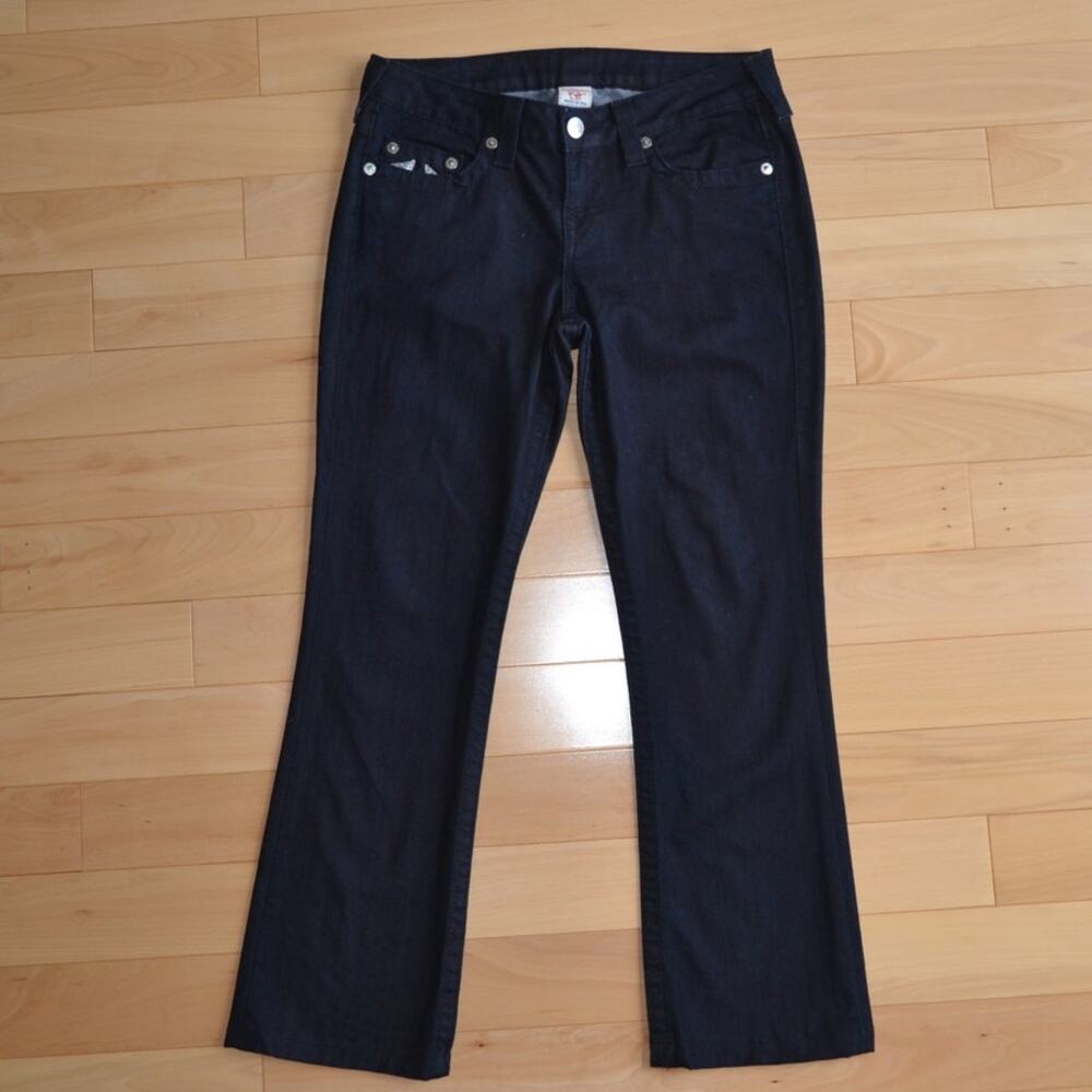 True Religion Denim Boot Cut Jeans Dark Blue Size 29